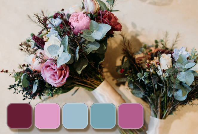 Here are my wedding colors!!! Dusty Rose, Lavender, blush pink
